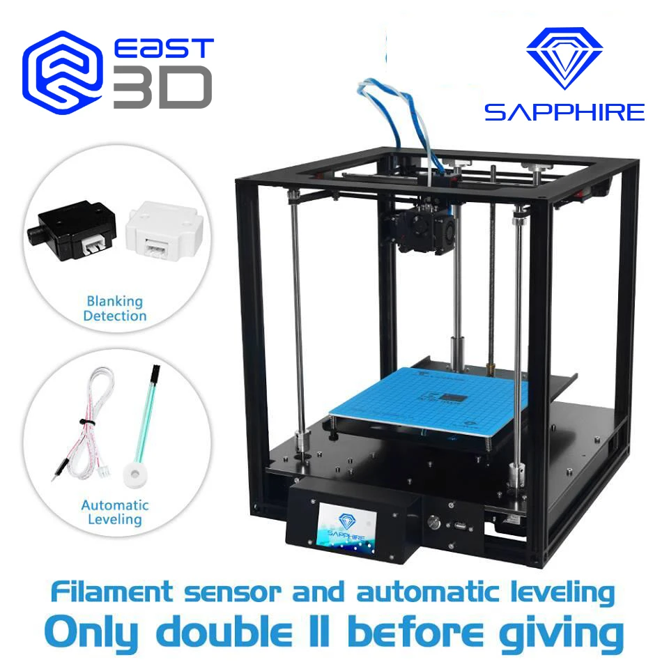2018East3D Обновление версии sapphire3D принтер Core XY конструкция автоматический