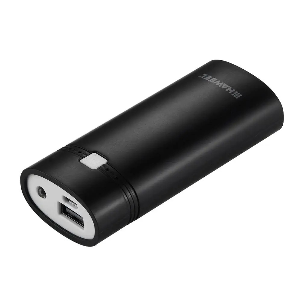 Black HAWEEL, умное зарядное устройство, сделай сам, 2x18650, батарея, портативный внешний аккумулятор, корпус с USB, для iPhone, для смартфонов samsung - Цвет: Black