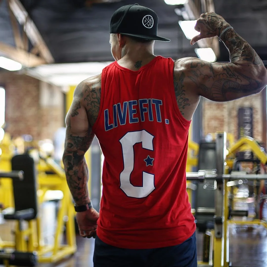 Мужчины на бретелях Военный танк Хлопок Полиэстер Slim Fit Мягкая форма установки