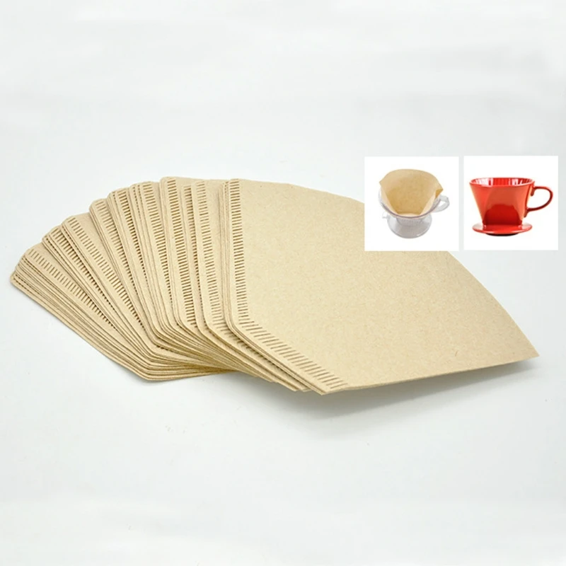 

101 "V" Shape Coffee Cup Filter Paper Espresso Machine Mocha Pot Strainer Sheet