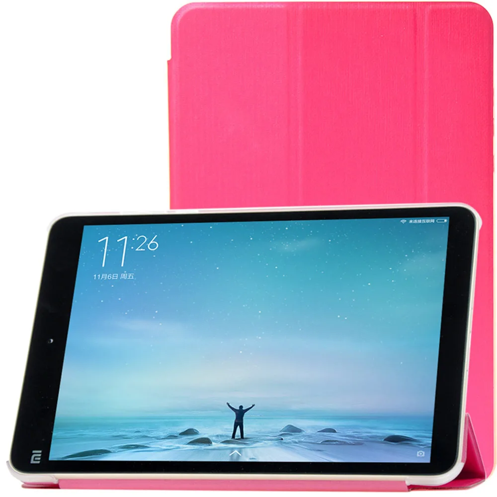Для Xiaomi Mi Pad3 чехол tri складной кожаный для Pad 3 7 9 планшет + бесплатная Stylus|tablet case|case