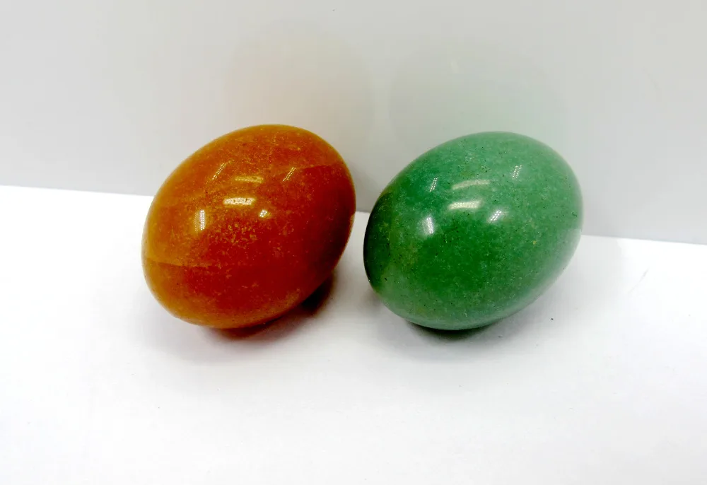 Yoni яйцо зеленый авантюрин Красный камень яйца полированный хлорфан массаж Чакра