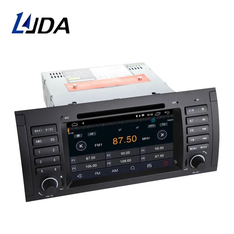 Автомобильный радиоприемник LJDA 1 Din Android 10 для BMW E39 X5 M5 E53 мультимедийный плеер
