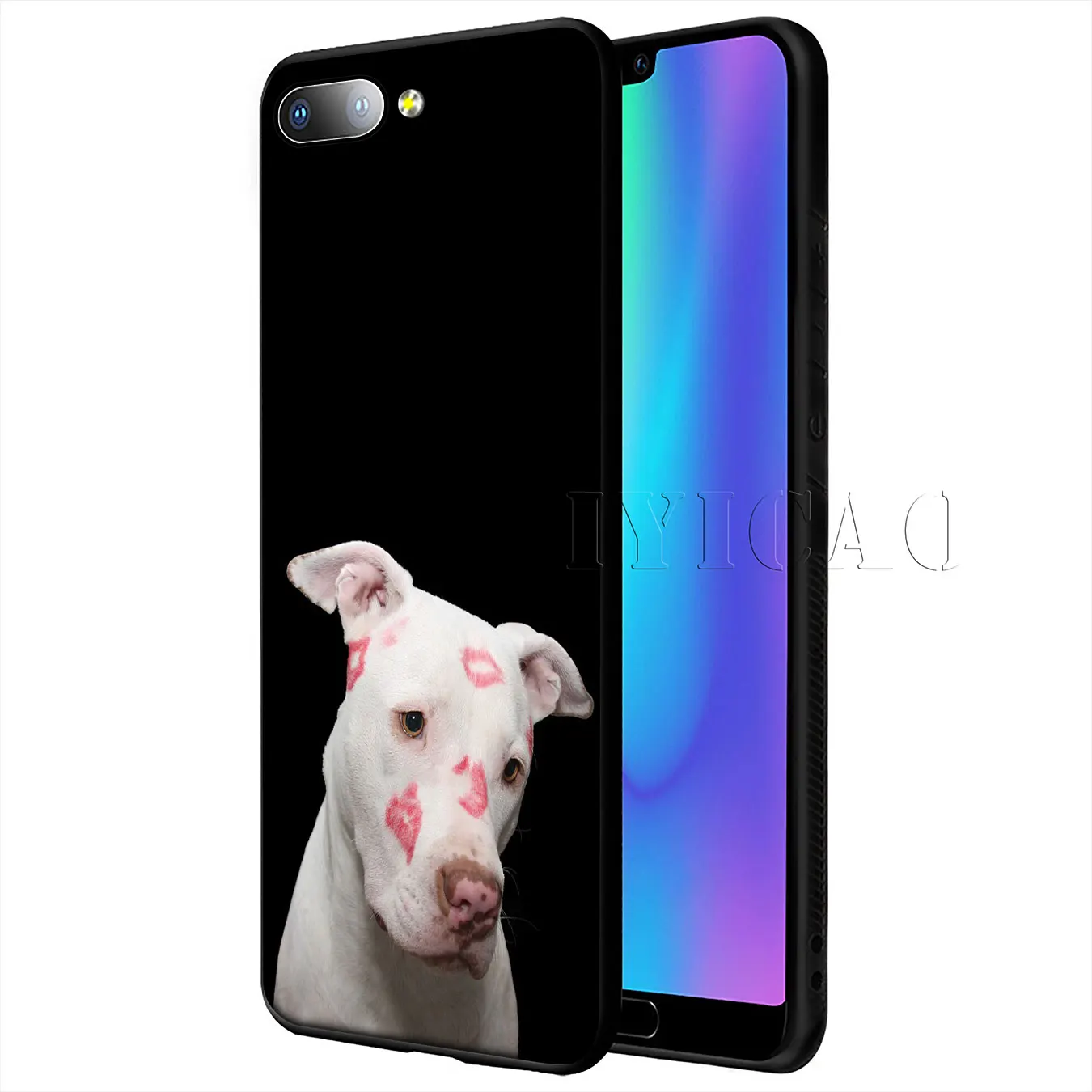 IYICAO питбулл прекрасный собачий питбуль черный мягкий чехол для Huawei Y9 Y7 Y6 Prime 2019 Honor