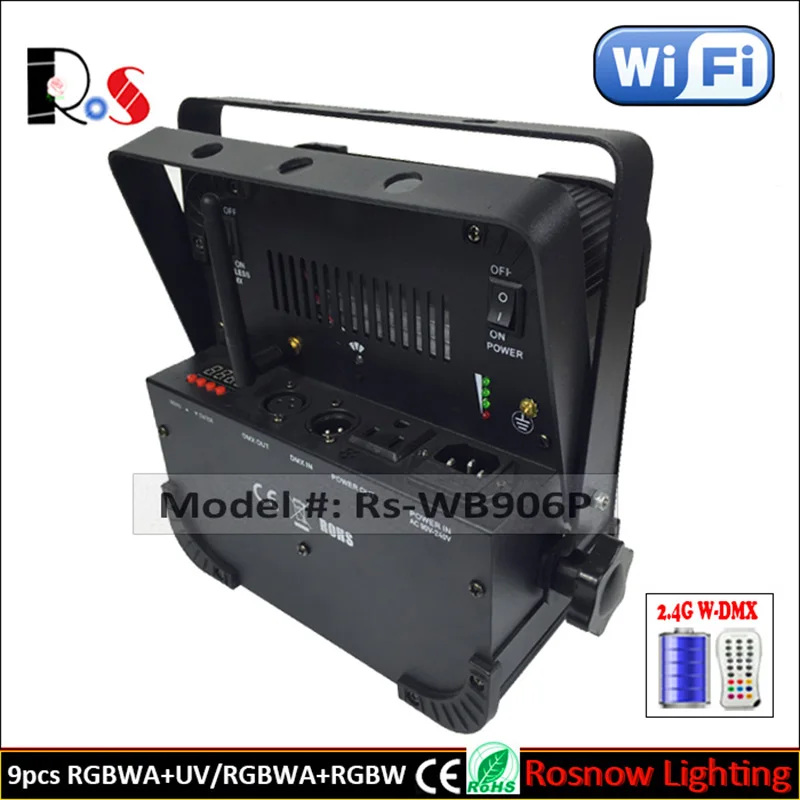 20 шт./2 зарядных футляра с питанием от аккумулятора беспроводной dmx 5 в 1 led uplight RGBWA