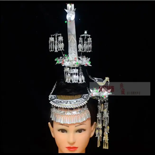Головной убор Dong три комплекта аксессуары для волос Miao женские шпильки Hmong|accessories