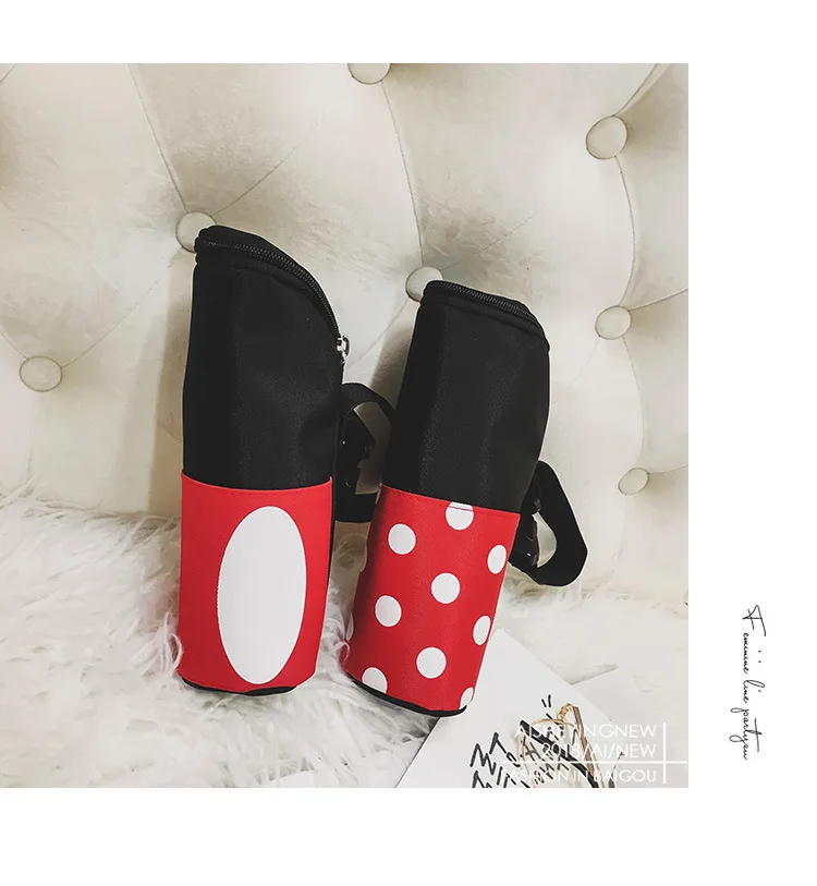 2 шт./лот disney рюкзак+ сумка для воды портативный Микки Маус Минни Студенческая сумка Повседневная модная контрастная дорожная сумка