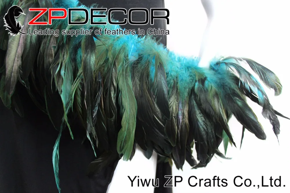 Zpdecoration петух перо 6 8 дюймов ручной выбор Оптовая Продажа Бирюзовый синий