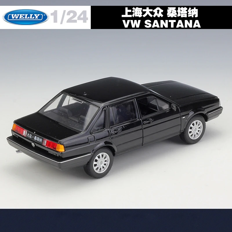 WELLY 1:24 Масштаб литья под давлением модель автомобиля Volkswagen SANTANA Ретро Классический Металлический Игрушечный Автомобиль из сплава для детей Коллекция игрушек для подарка