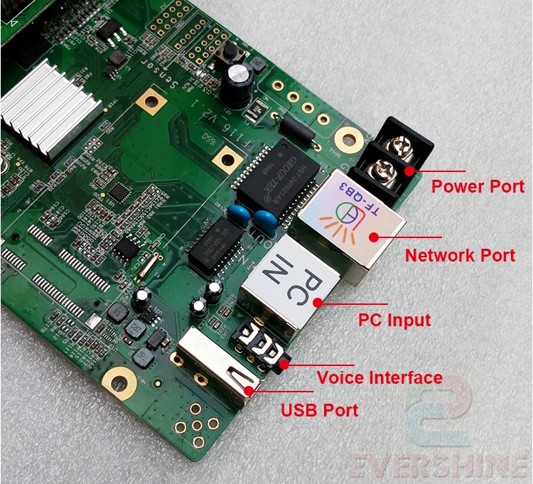 Full color asynchronous LED control card TF-QB3 support Time display for indoor and outdoor | Лампы и освещение