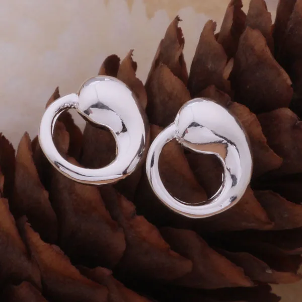 Лаконичные ювелирные изделия с серебряным покрытием круглые серьги гвоздики для