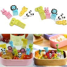 Практичные 2 упаковки Bento Kawaii животные еда фрукты выбирает вилки Ланч-бокс аксессуар Декор#81166