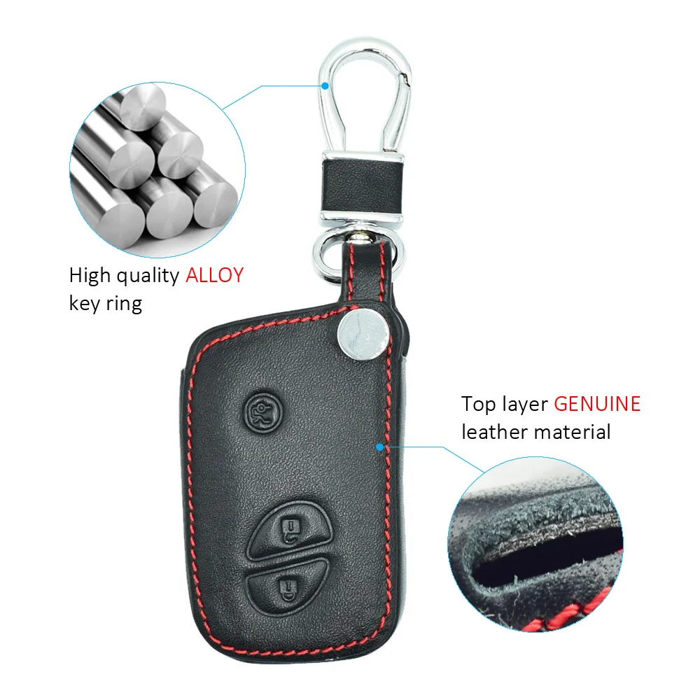 Кожаный чехол для ключей Lexus ES 300h 250 350 IS GS CT200h RX CT200 ES240 GX400 LX570 RX270 Smart Remote Shell Cover |
