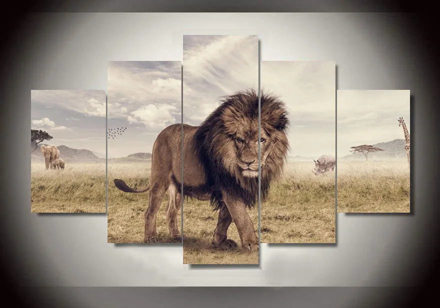 5 шт. настенные картины Группа лев|canvas poster|print posterpicture canvas |