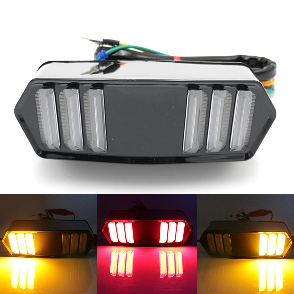 12v мотоцикл светодиодный Запуск задний стоп хвост светильник для MSX125 MSX 125 черный корпус