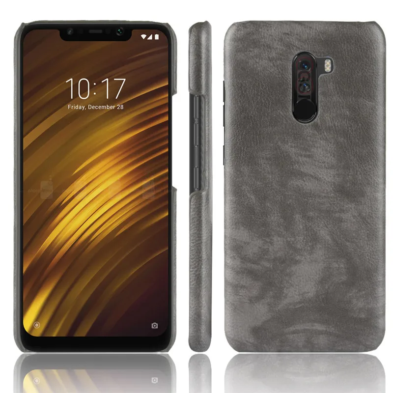 Xiaomi Pocophone F1 чехол Poco Чехол Жесткий ПК кожаный для телефона глобальная версия 6 18 |