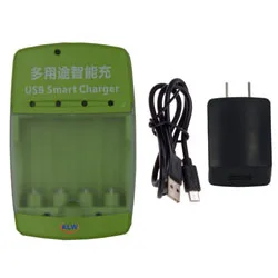 USB cable US plug 4 слота Батарея Зарядное устройство aa aaa smart usb Батарея Зарядное устройство для никель-металл-гидридных и никель-кадмиевых типов аккумуляторов aa, aaa, LiFePo4 14500 10440 щелочные батареи - Цвет: USB cable US plug