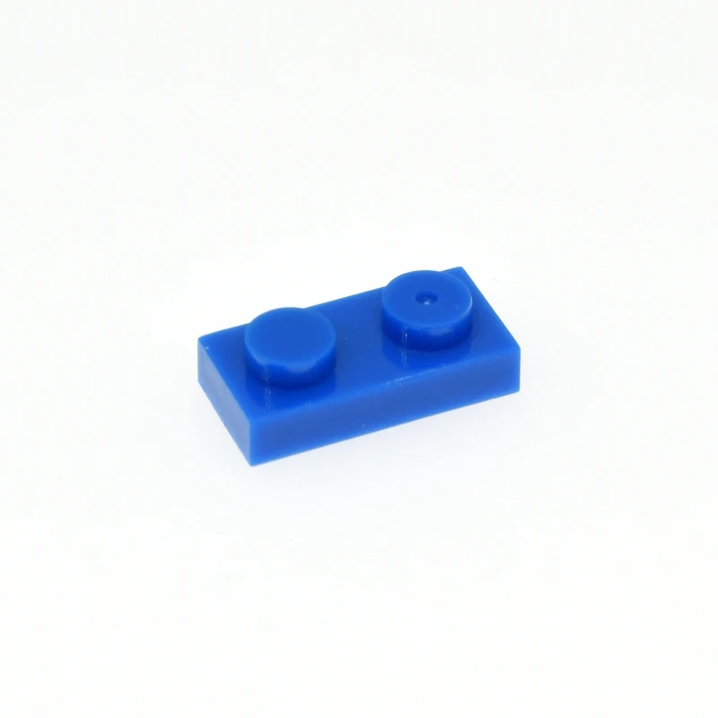 100 шт./лот прозрачные пластины MOC 1X2 детали для строительных блоков логотип сделай
