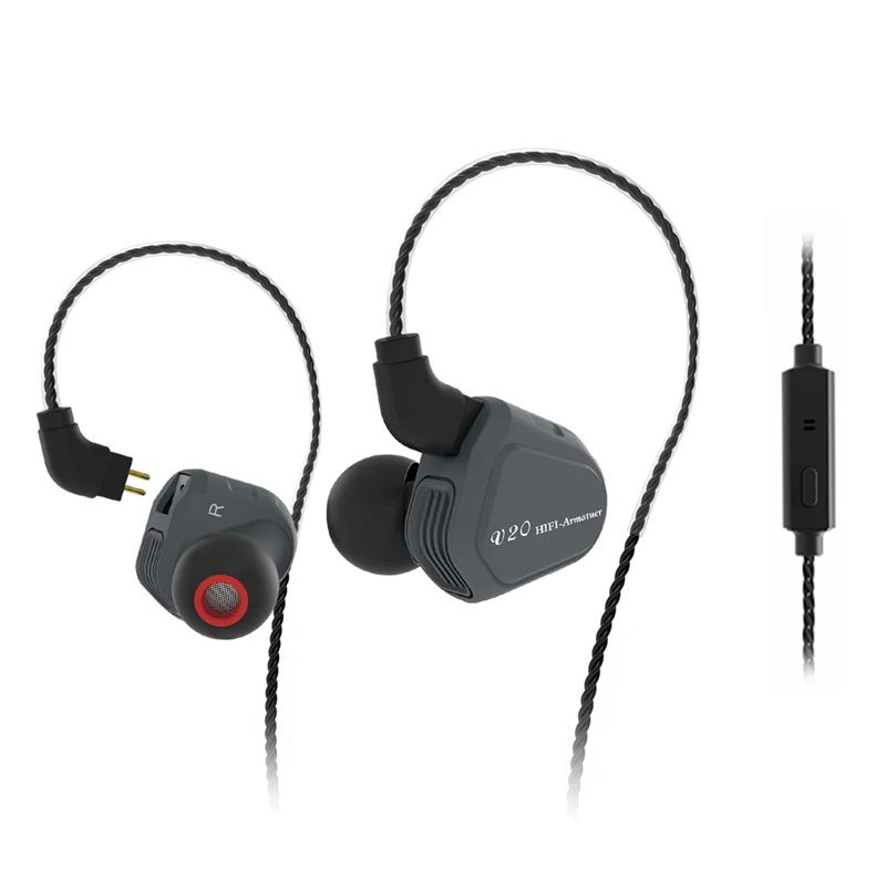 TRN V20 1DD + 1BA гибридные наушники для ушей Hi Fi DJ Monito спортивные бега гарнитура с 2
