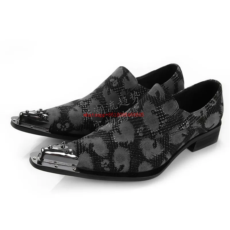 Новинка модные итальянские кожаные тапочки для мужчин без шнуровки с острым