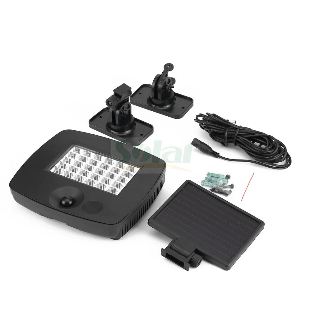 200 лм Солнечный садовый светильник 30 светодиодов датчик движения на солнечной