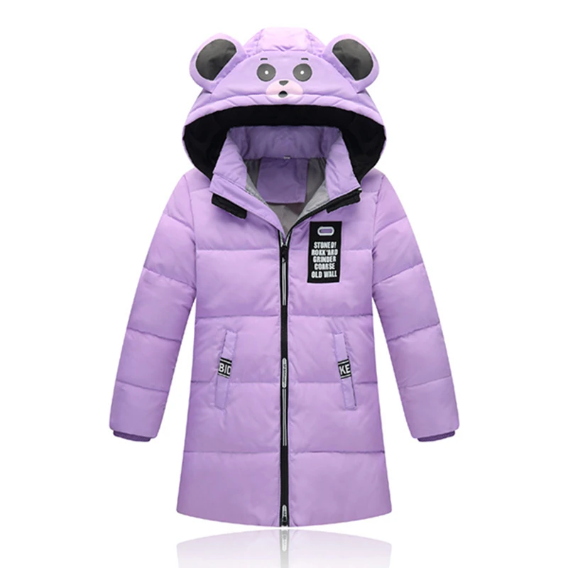 DEXIA Winter New Thick Boys Coats Hoody Long Pattern Cute Little Bear Solid Color White Duck Down Jackets Children Coat | Детская одежда