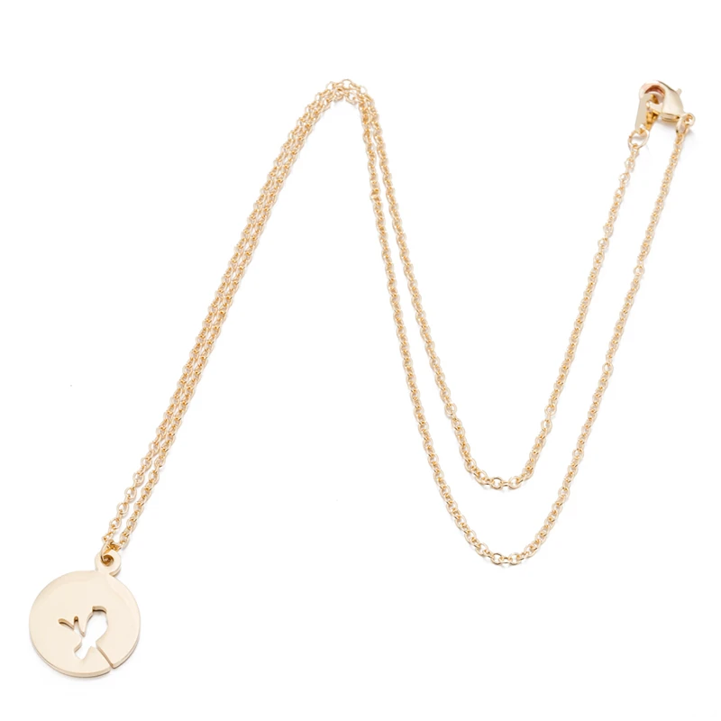 

Yiustar Small Round Pendant Necklace Bird Necklaces Women Cute Stainless Steel Girls Necklace Long Chains for Women Jewelry Gift