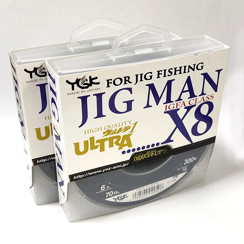 Японская оригинальная леска YGK JIGMAN X8 для морской рыбалки черная железная 8 нитей