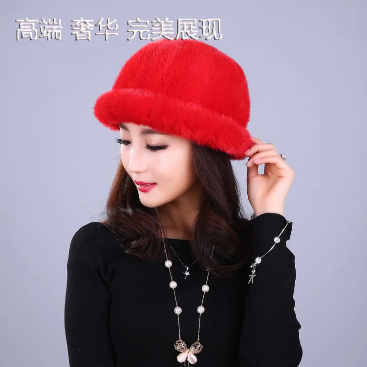 Mink Hat Ladies' autumn and winter mink hat warm dome MZ31 | Аксессуары для одежды