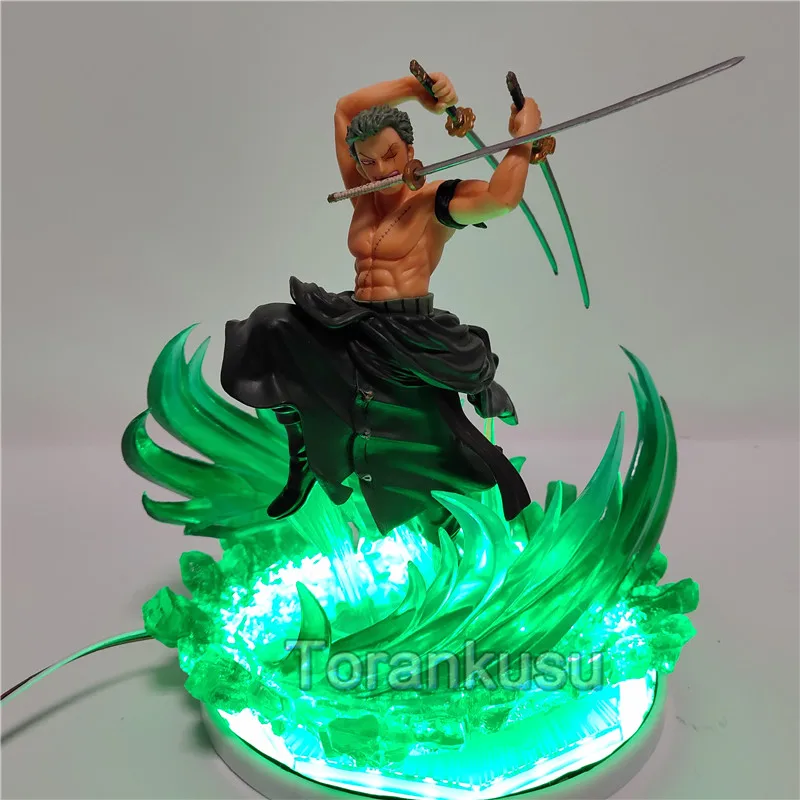 Экшн-фигурка Зоро 3D светодиодный ночсветильник One Piece Anime Roronoa Zoro светильник s