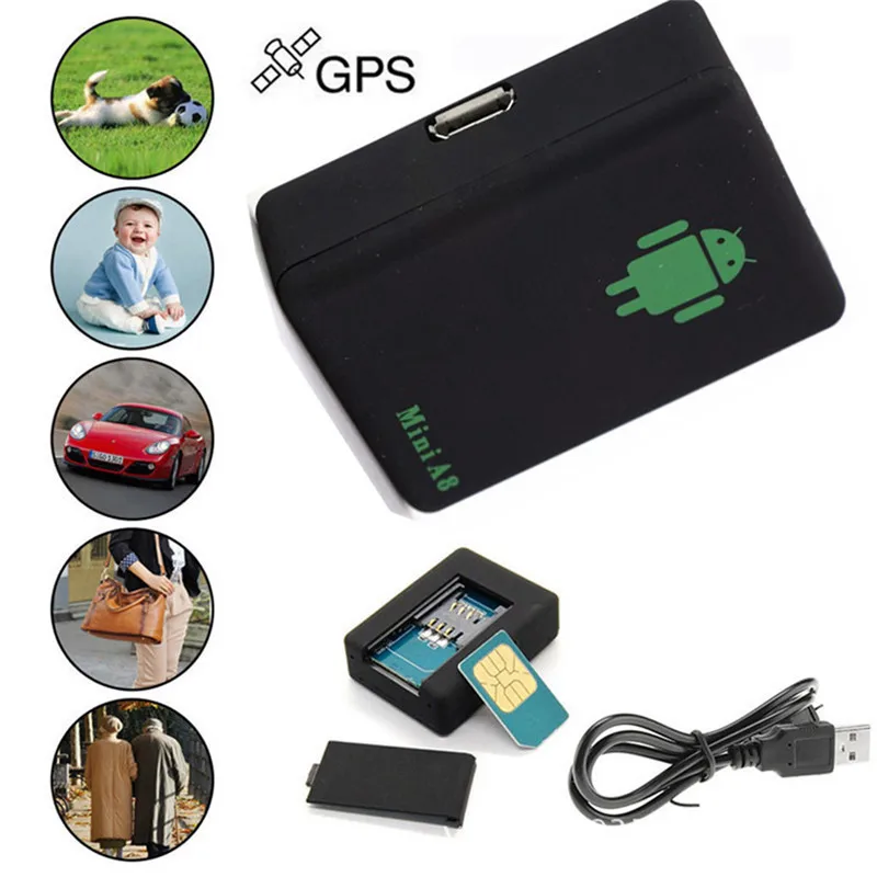 Автомобильный GPS трекер Mini A8 для собак GSM/GPRS Противоугонный локатор LBS gps домашних