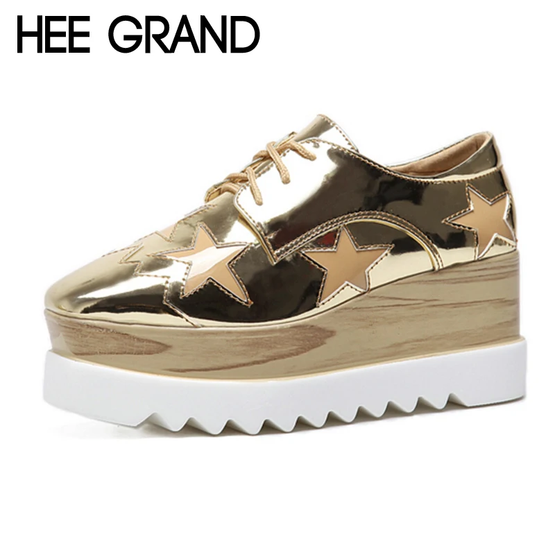 HEE GRAND/2018 повседневная обувь на толстой мягкой платформе женские оксфорды