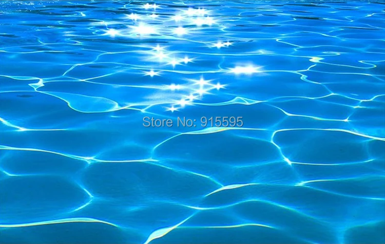 Фото обои для пола стены на заказ 3D Морская Вода рябь отель ванная комната Фреска ПВХ обои самоклеющиеся водонепроницаемый пол обои