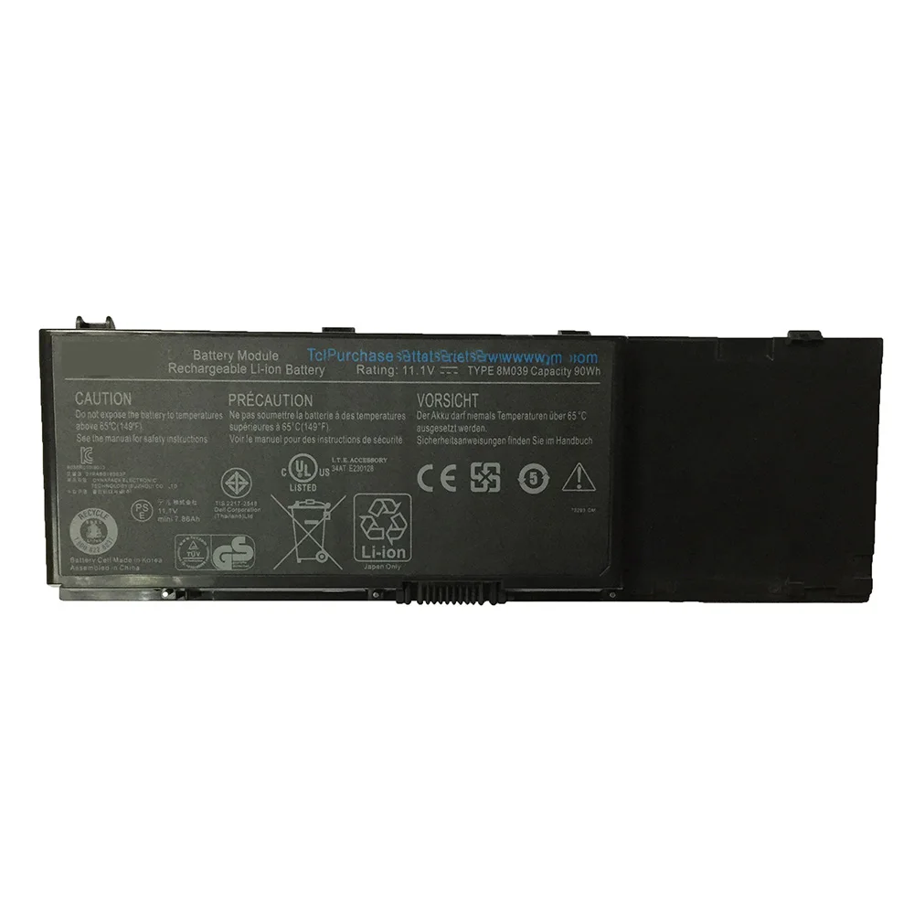 Новый оригинальный аккумулятор для ноутбука Dell C565C KR854 DW842 Precision M2400 M4400 M6400 M6500 series 11