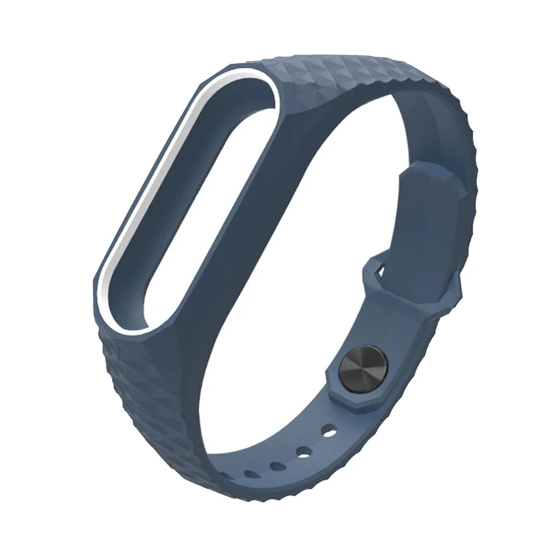 Midnight Blue white Mi jobs силиконовый браслет Aurora для Xiaomi mi Band 2 ремешок умные часы Сменные аксессуары mi band 2 ремешок на запястье - Цвет: Midnight Blue white