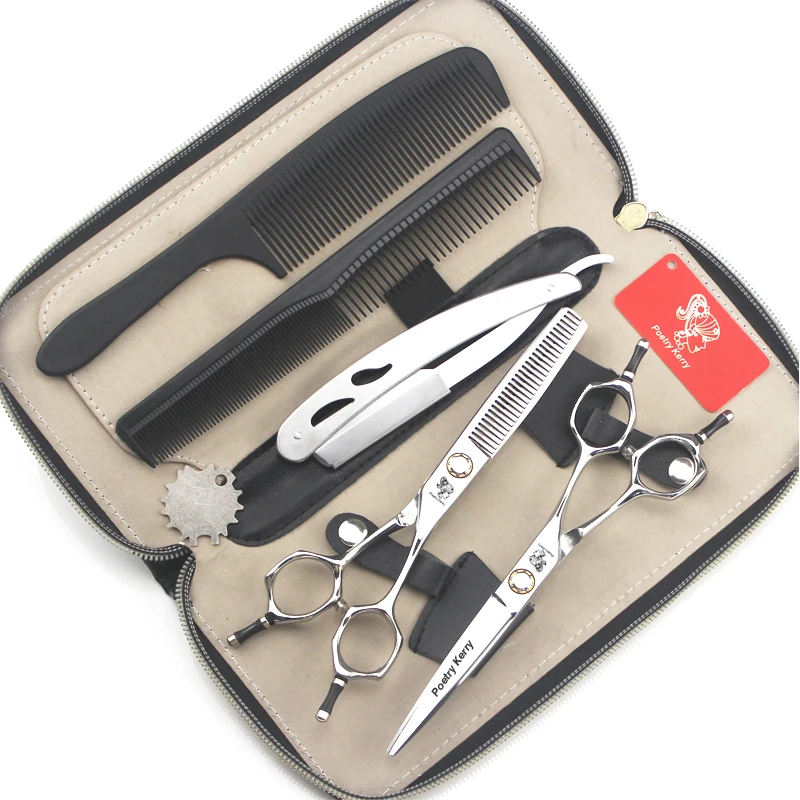 

6 Inch Professional Hairdressing Scissors Set Hair Cutting Shears Barber scissors and Thinning Scissors Salon Haircut 440c Japan