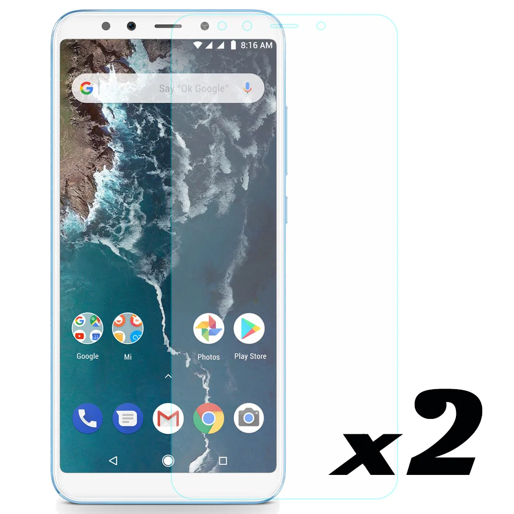 

2 x 9H HD Tempered Glass Screen Protector Explosion-proof Protective Scratch Resistant Front Glass Films For Xiaomi A2 / A2 Lite