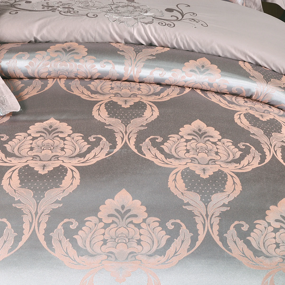 Горячая продажа свадебные 4 шт жаккардовые роскошные комплекты постельного