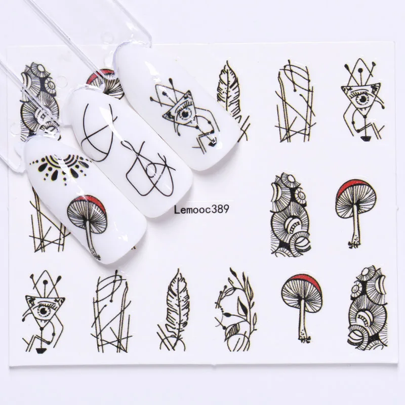 16 Nail Water Decals Transfer Stickers Flower Tropical Images Nail Art Manicure Tips Decoration for UV Gel Polish - Цвет: 16