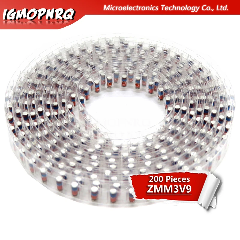 200 шт. ZMM 3V9 LL34 SMD Zener пакет диодов 1/2 Вт 0 5 чип стабилитрон|Диоды| |