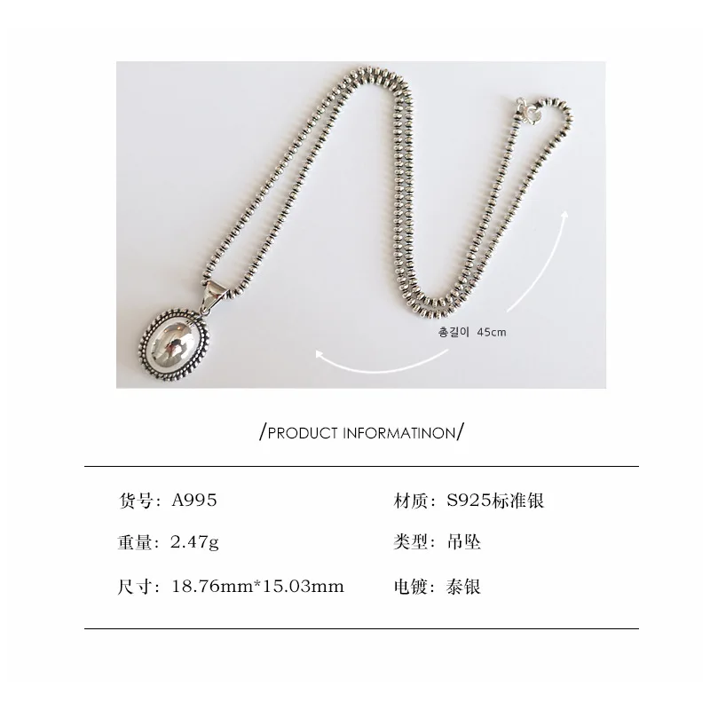 ABC Серебряное украшение S925 эллиптический зеркальный воротник Zodiaco signo signos collares para
