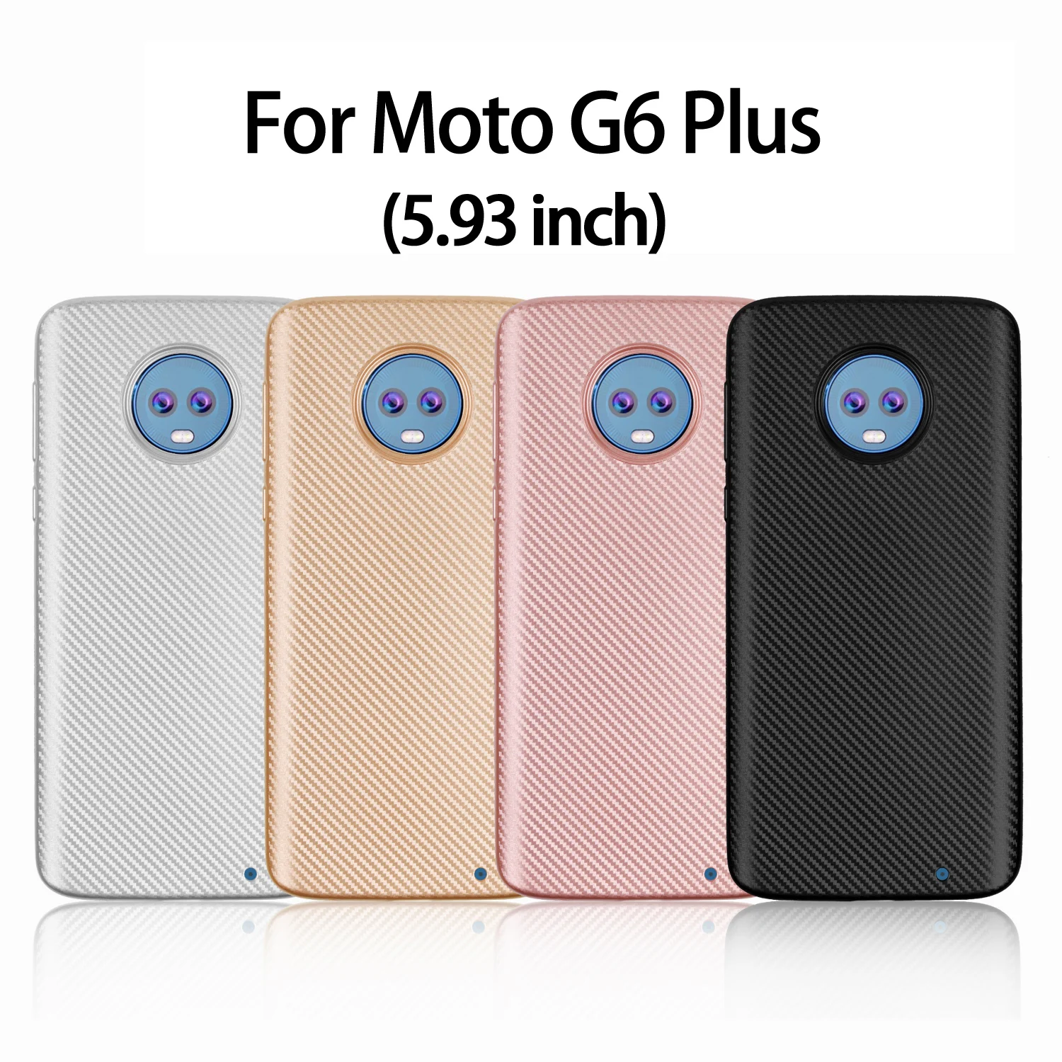 Для Motorola Moto G6/G6 Plus/G6 Play чехол из углеродного волокна Текстура ТПУ резиновый