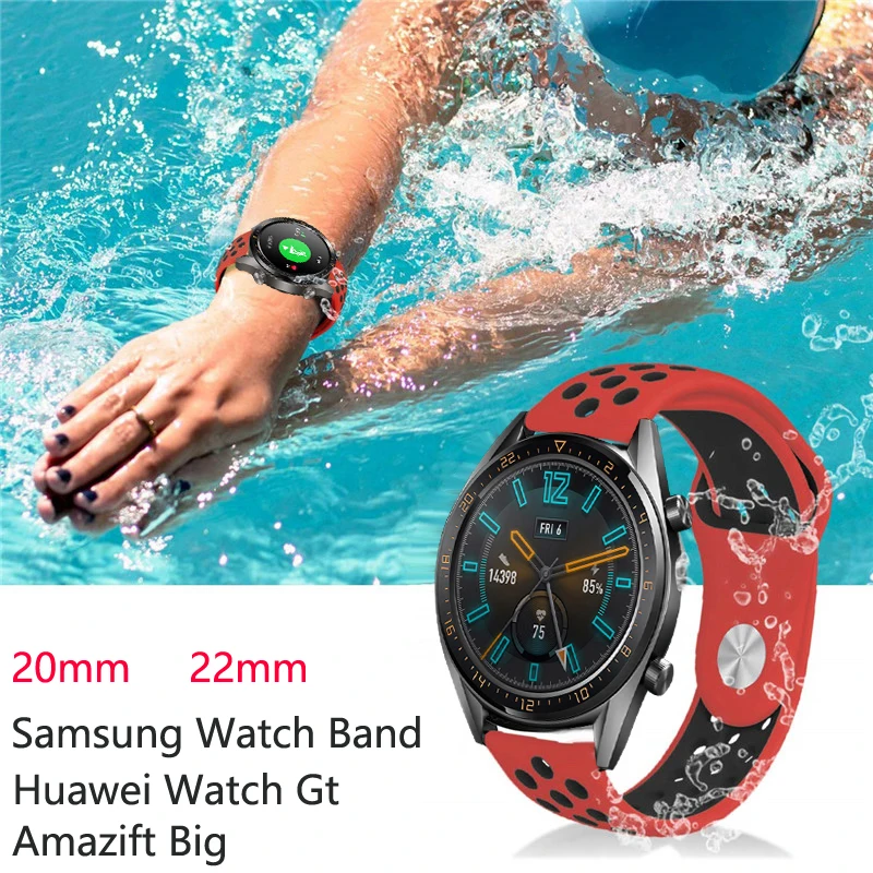 20 мм 22 ремешок для часов Samsung gear s3 Frontier Classic S2/Galaxy watch 46 active 42 amazfit bip huawei GT