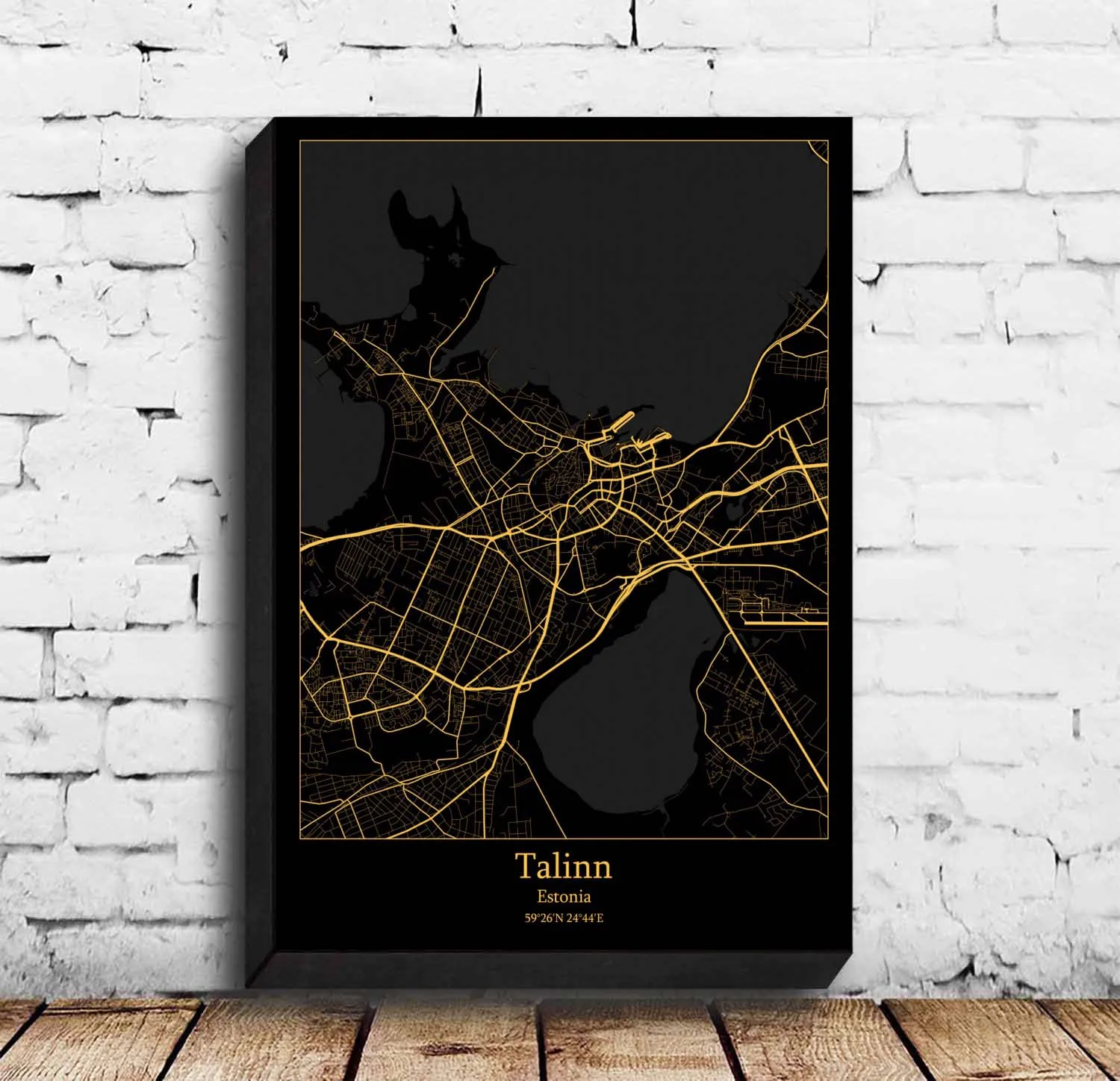 Плакат с картой Talinn Estonia | Дом и сад