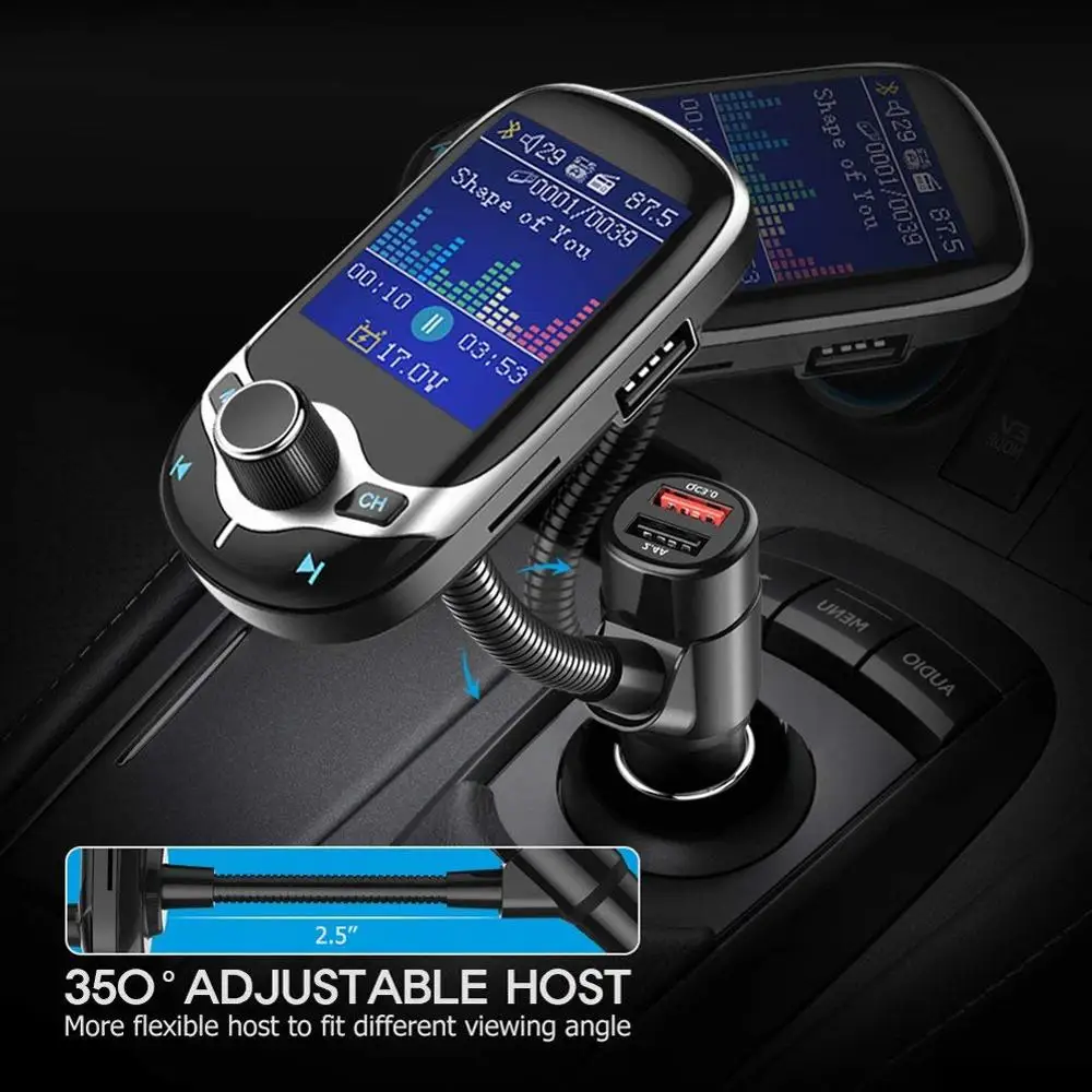 FM трансмиттер KM28 автомобильный с ЖК дисплеем 1 8 дюйма и поддержкой USB|MP3-плееры| |