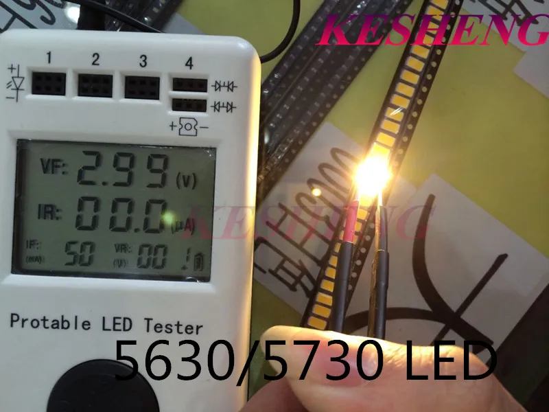 Светодиодный диодный светильник 50 шт. 5730 SMD 55 лм 0 5 Вт теплый белый светодиодный