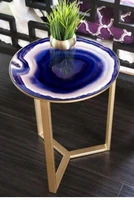 modern simple creative iron glass sofa side small tea table 17