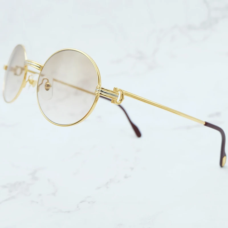 Retro Oval Sunglasses Men Metal Stylish Carter Sunglass Mens Classic Driving Shade Eyewear Brand Designer Sun Glasses