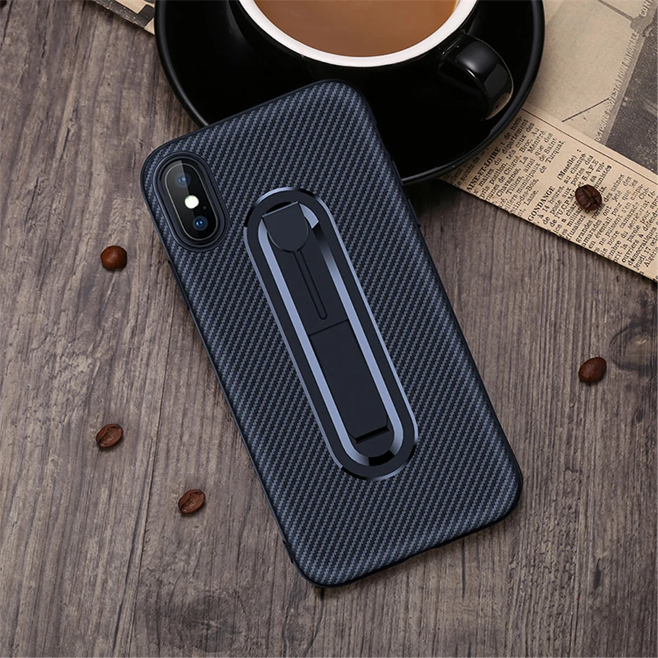 Luxury Armor TPU Silicone Case For iphone XS MAX XR X SE 5 5s 6 6s 7 8 Plus Cover Carbon fiber texture back Soft Phone Cases |