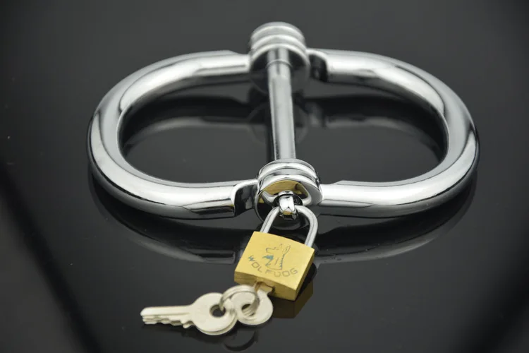 Металлические наручники из сплава связанными руками и ногами БДСМ рабство